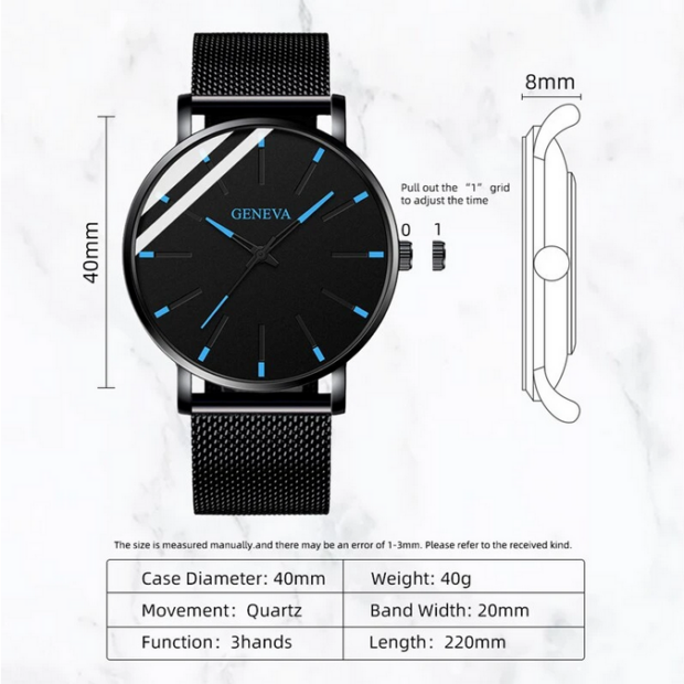 Schwarze Herrenuhr – Bild 2