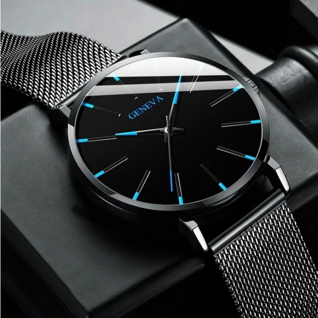 Schwarze Herrenuhr – Bild 3